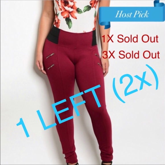 Pants - Plus Size Zipper Leggings 🏆3x HP🏆